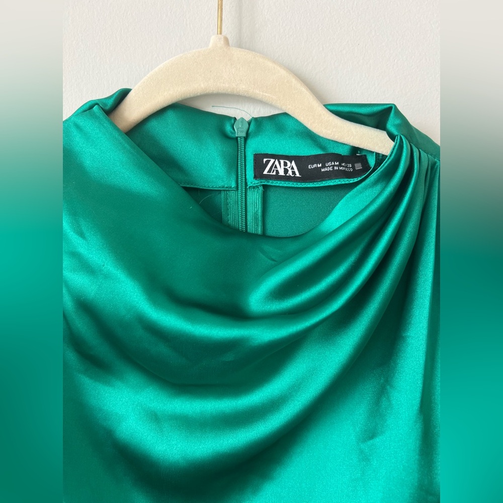 Zara Women's Green Dress - Picture 7 of 10